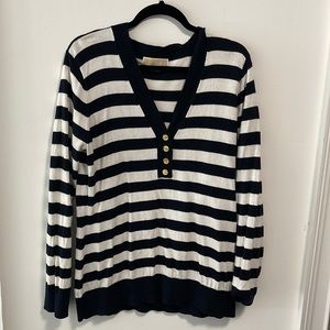 🤍 MICHAEL Michael Kors Navy Striped Sweater 🤍